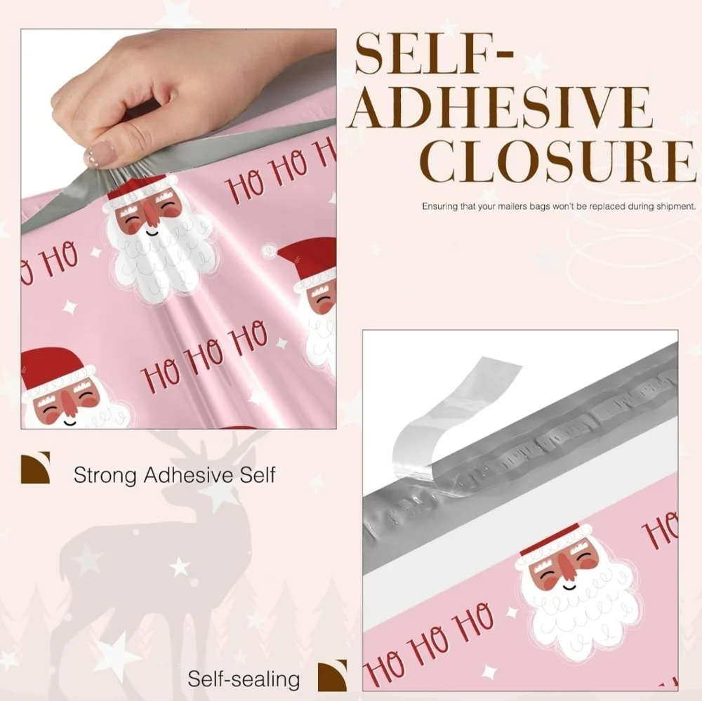 10x13 Christmas Santa Claus Poly Mailers